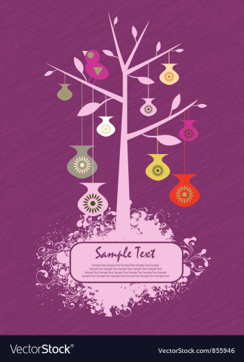 Abstract tree with grunge vector image Abstract tree with grunge vector image