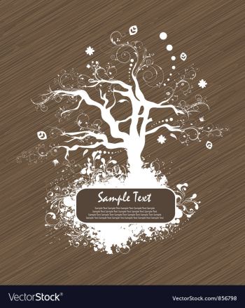 Abstract tree with grunge vector image Abstract tree with grunge vector image