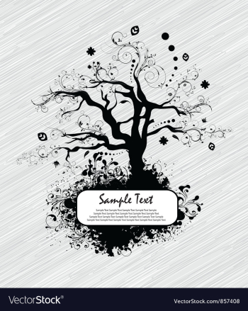 Abstract tree with grunge vector image Abstract tree with grunge vector image