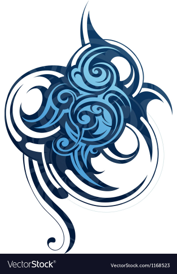Abstract tribal tattoo design vector image Abstract tribal tattoo design vector image