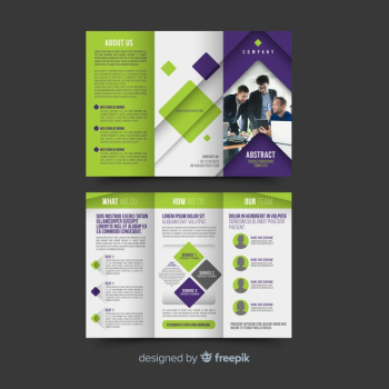 Abstract trifold brochure template