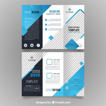 Abstract trifold brochure template