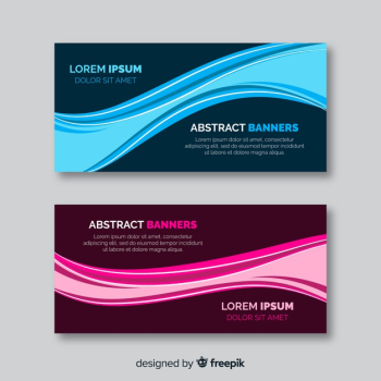 Abstract wave banners Abstract wave banners