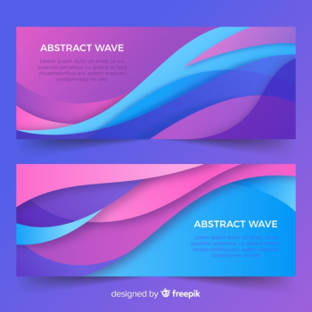 Abstract wave banners Abstract wave banners