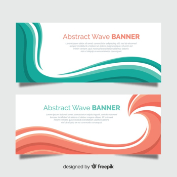 Abstract wave banners Abstract wave banners