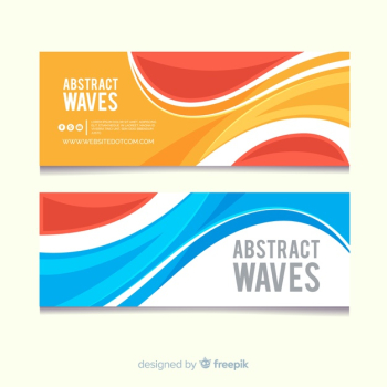 Abstract waves banners Abstract waves banners
