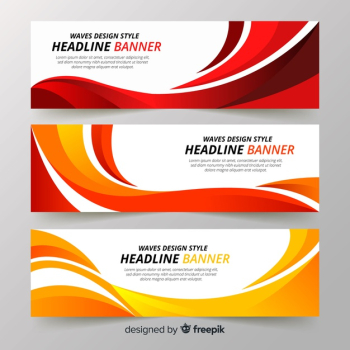 Abstract waves banners Abstract waves banners