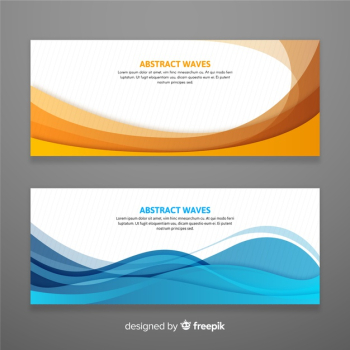 Abstract waves banners Abstract waves banners