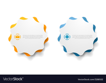 Abstract wavy shape sticker vector image Abstract wavy shape sticker vector image