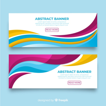 Abstract wavy shapes banner Abstract wavy shapes banner