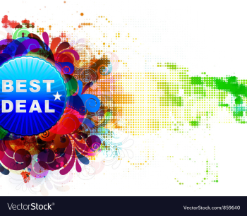 Abstract with sticker vector image Abstract with sticker vector image