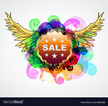 Abstract with sticker vector image Abstract with sticker vector image