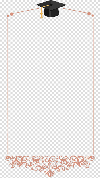 Academic cap borderline frame, Graduation ceremony Square academic cap Font, others transparent background PNG clipart