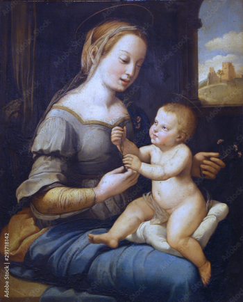 According Raffaelo Santi: Madonna with carnation According Raffaelo Santi: Madonna with carnation