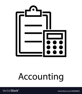accounting clipboard line icon calculator accounting clipboard line icon calculator