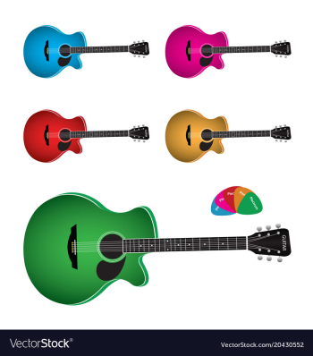 Acoustic guitar image vector image Acoustic guitar image vector image