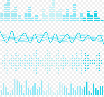 Acoustic wave Sound Light Euclidean vector - Light blue sonic chart 