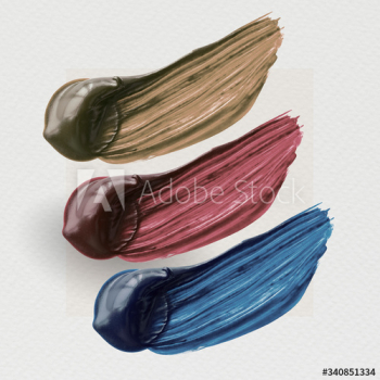 Acrylic brush stroke sample vector