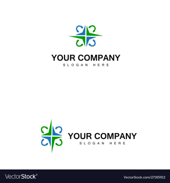 Active abstract logo with headphones logo design vector image