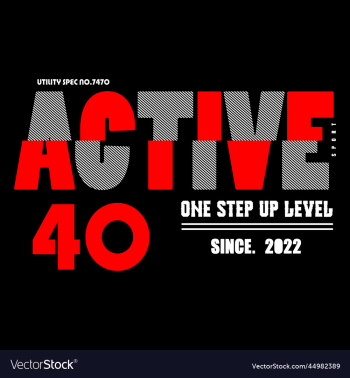 active typography design t - shirt print