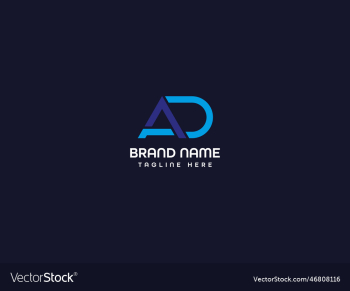 ad modern letter logo ad modern letter logo