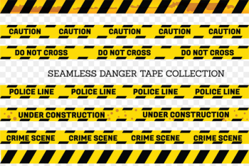 Adhesive tape Yellow Barricade tape - Yellow and black border warning line 