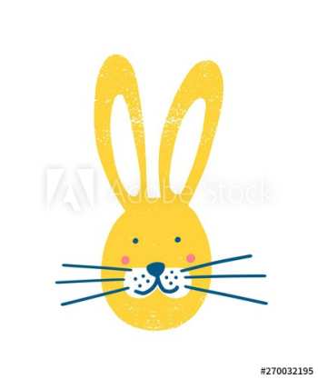 Adorable bunny face isolated on white background Adorable bunny face isolated on white background