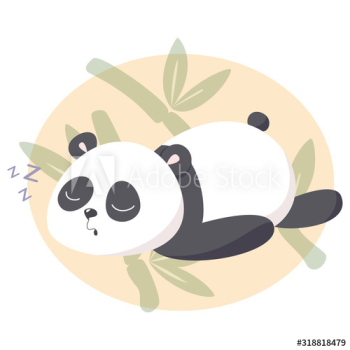 Adorable funny panda asleep Adorable funny panda asleep