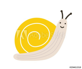 Adorable little smiling snail Adorable little smiling snail