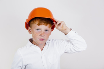 Adorable young kid with helmet Free Photo Adorable young kid with helmet Free Photo
