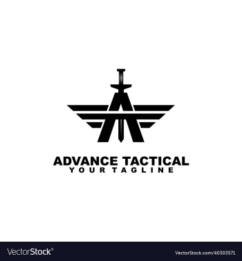 advance tactical initial a logo design advance tactical initial a logo design