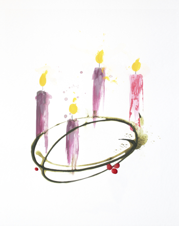Advent Wreath Abstract | shop :: lindsayletters.com | Abstract ...