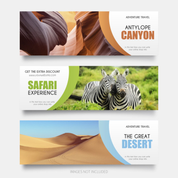 Adventure travel banners Adventure travel banners