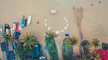 Aerial Brown Beach Aerial Brown Beach