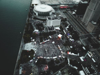 aerial city shot aerial city shot