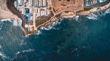 aerial photograph of seashore aerial photograph of seashore