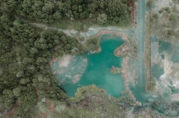 Aerial Photography Of Blue Lake Aerial Photography Of Blue Lake