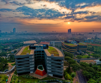 Aerial Photography of Gray Building during Sunset
