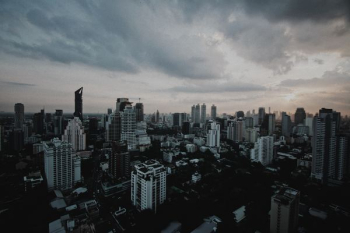 aerial photography of high-rise buildings