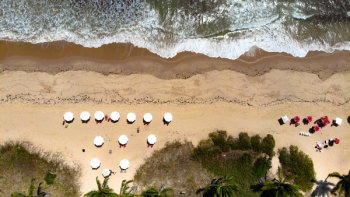 Aerial Photography of People on Beach Aerial Photography of People on Beach