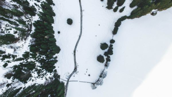 aerial photography of snowy field aerial photography of snowy field