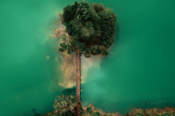 Aerial Shot Of Island Aerial Shot Of Island
