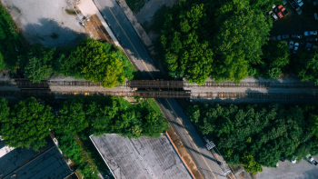 Aerial Shot Of Railway Aerial Shot Of Railway