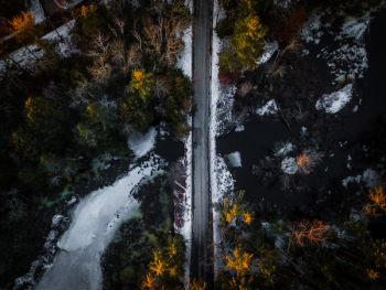 Aerial Shot Of Road Aerial Shot Of Road