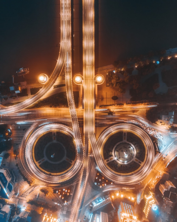 Aerial Shot Of Road Aerial Shot Of Road