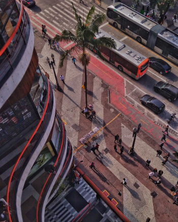 Aerial Shot Of Street Aerial Shot Of Street