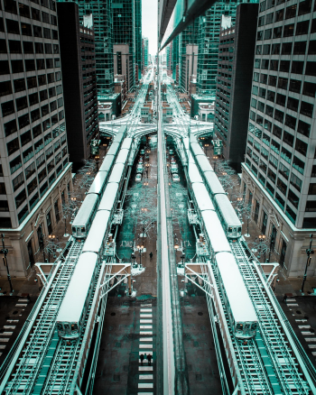 Aerial Shot Of Trains Aerial Shot Of Trains