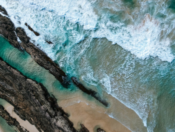 Aerial View of Ocean Wave Aerial View of Ocean Wave