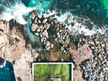 aerial view of ocean wave aerial view of ocean wave