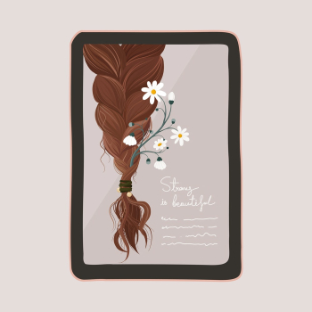 Aesthetic beauty blogger tablet illustration, | Free Vector Illustration - rawpixel